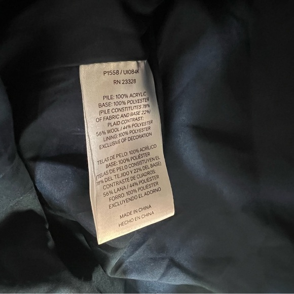 PENDLETON Blue Teddy Deep Pile Sherpa Full Zip Jacket - Picture 5 of 6